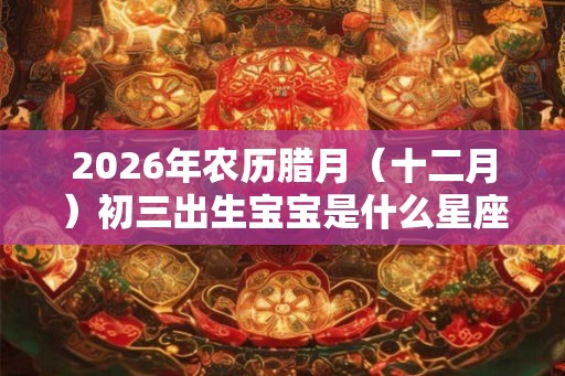2026年农历腊月（十二月）初三出生宝宝是什么星座？有何优点？