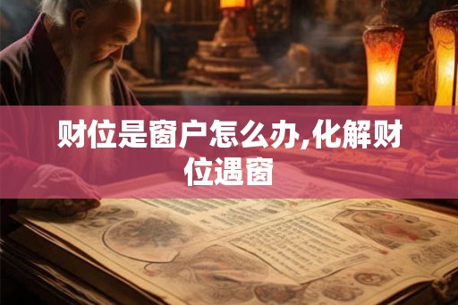 财位是窗户怎么办,化解财位遇窗