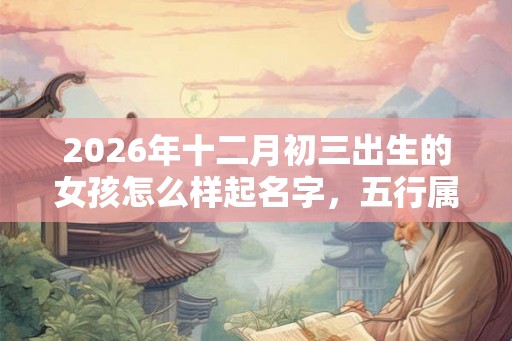 2026年十二月初三出生的女孩怎么样起名字，五行属什么