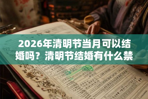 2026年清明节当月可以结婚吗?清明节结婚有什么禁忌? 2026年清明节当月可以结婚吗?清明节结婚有什么禁忌?