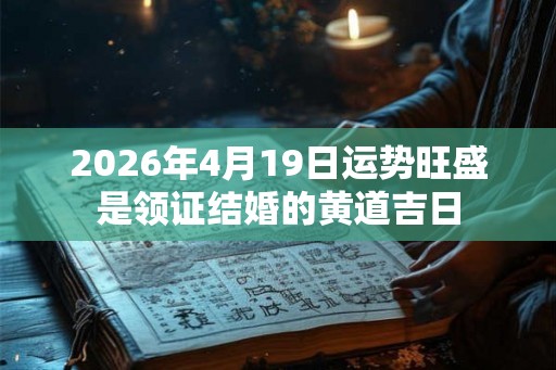 2026年4月19日运势旺盛是领证结婚的黄道吉日