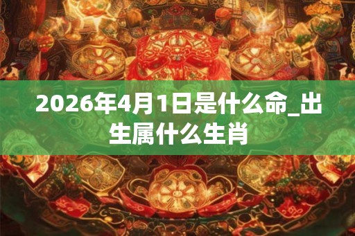2026年4月1日是什么命_出生属什么生肖