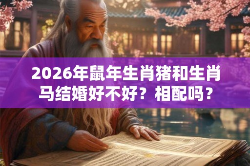 2026年鼠年生肖猪和生肖马结婚好不好？相配吗？