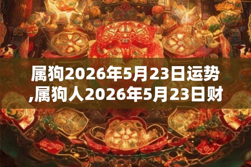 属狗2026年5月23日运势,属狗人2026年5月23日财运,生肖狗2026年5月23日运势