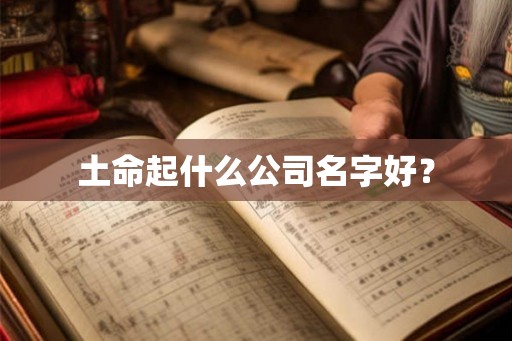 土命起什么公司名字好？