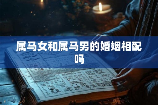 属马女和属马男的婚姻相配吗