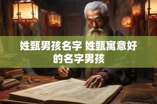 姓甄男孩名字 姓甄寓意好的名字男孩
