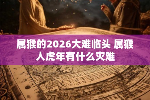 属猴的2026大难临头 属猴人虎年有什么灾难
