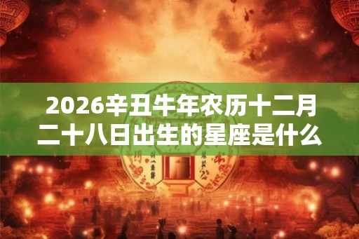 2026辛丑牛年农历十二月二十八日出生的星座是什么