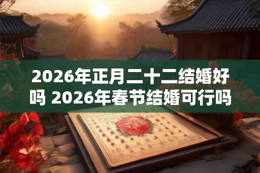2026年正月二十二结婚好吗 2026年春节结婚可行吗