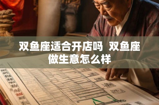 双鱼座适合开店吗  双鱼座做生意怎么样
