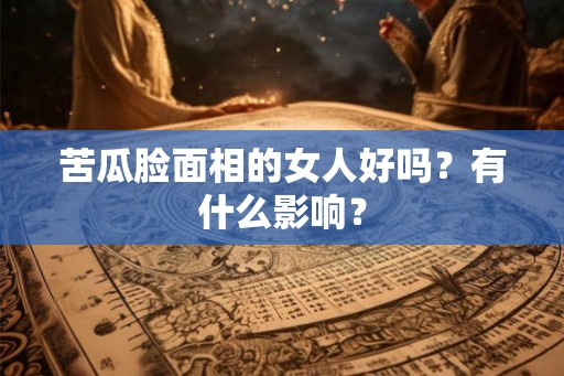 苦瓜脸面相的女人好吗？有什么影响？