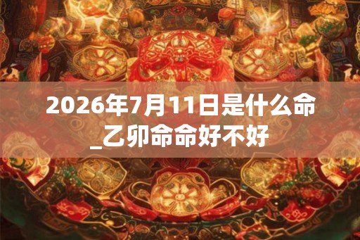 2026年7月11日是什么命_乙卯命命好不好