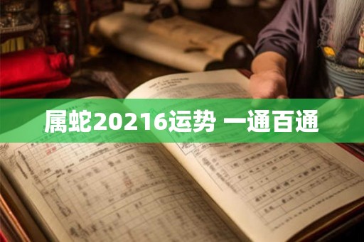 属蛇20216运势 一通百通