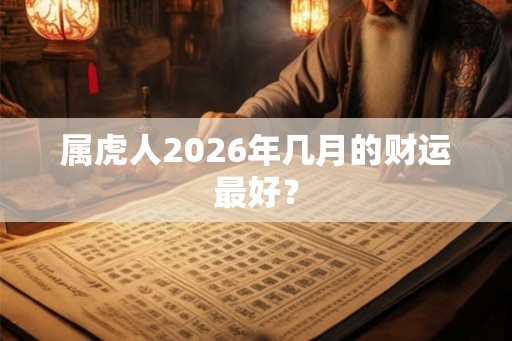 属虎人2026年几月的财运最好？
