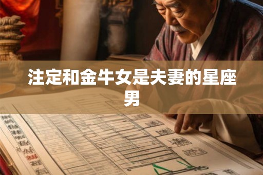 注定和金牛女是夫妻的星座男