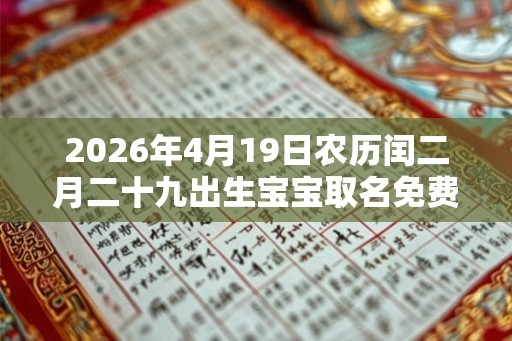2026年4月19日农历闰二月二十九出生宝宝取名免费