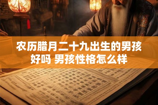 农历腊月二十九出生的男孩好吗 男孩性格怎么样 农历腊月二十九出生的男孩好吗 男孩性格怎么样