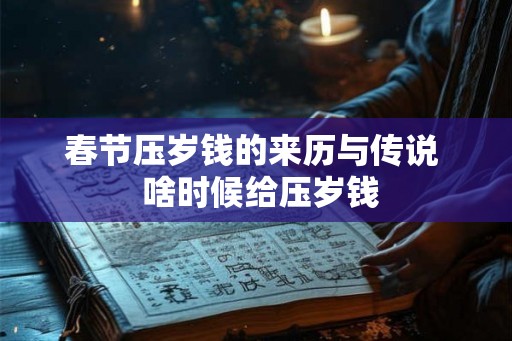 春节压岁钱的来历与传说 啥时候给压岁钱 春节压岁钱的来历与传说 啥时候给压岁钱