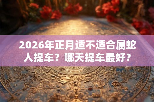 2026年正月适不适合属蛇人提车？哪天提车最好？
