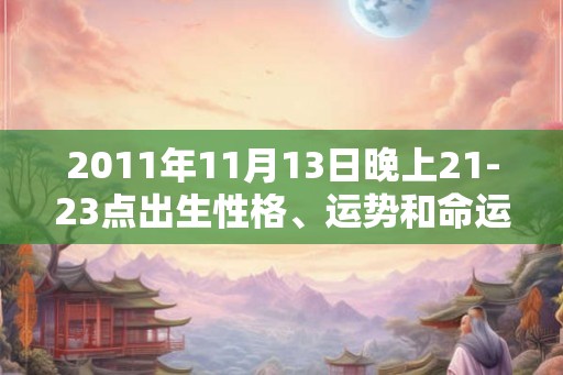 2011年11月13日晚上21-23点出生性格、运势和命运