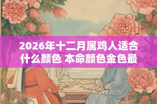2026年十二月属鸡人适合什么颜色 本命颜色金色最佳
