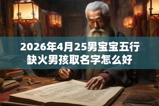 2026年4月25男宝宝五行缺火男孩取名字怎么好