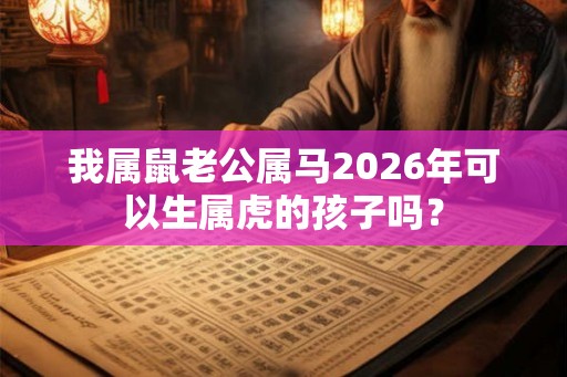 我属鼠老公属马2026年可以生属虎的孩子吗？