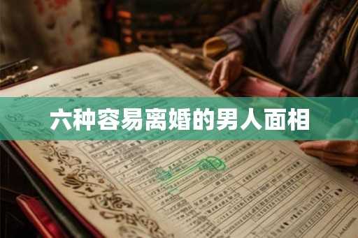 六种容易离婚的男人面相