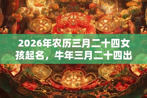 2026年农历三月二十四女孩起名，牛年三月二十四出生命运！