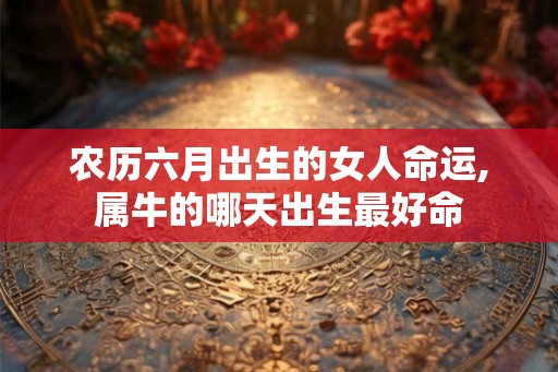 农历六月出生的女人命运,属牛的哪天出生最好命