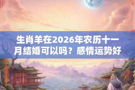 生肖羊在2026年农历十一月结婚可以吗？感情运势好吗？