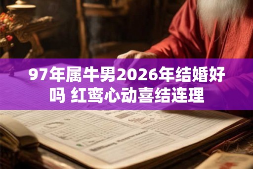 97年属牛男2026年结婚好吗 红鸾心动喜结连理