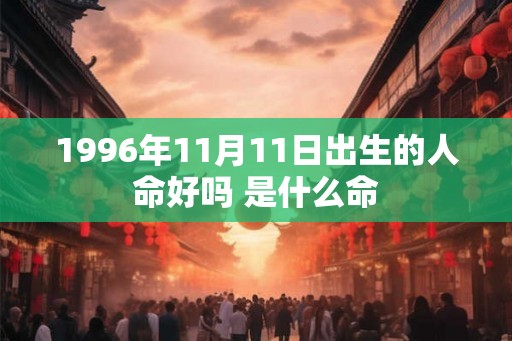 1996年11月11日出生的人命好吗 是什么命