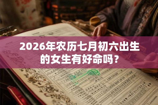 2026年农历七月初六出生的女生有好命吗？