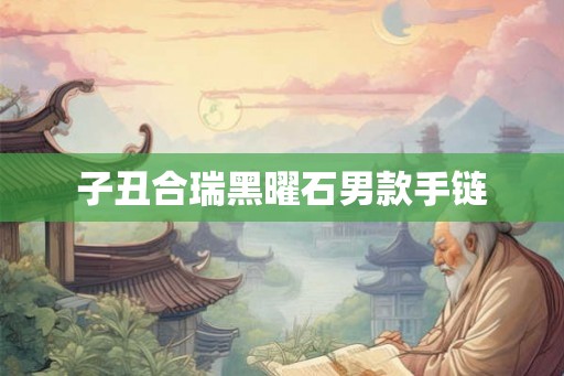 子丑合瑞黑曜石男款手链