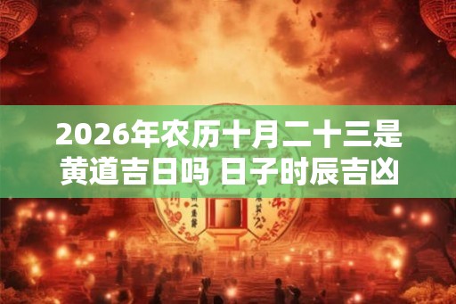 2026年农历十月二十三是黄道吉日吗 日子时辰吉凶