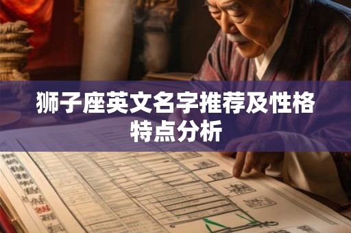 狮子座英文名字推荐及性格特点分析