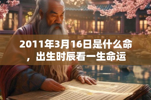 2011年3月16日是什么命，出生时辰看一生命运