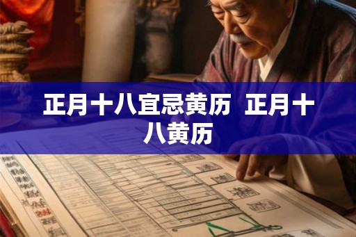 正月十八宜忌黄历 正月十八黄历 正月十八宜忌黄历 正月十八黄历