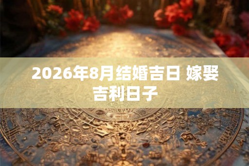 2026年8月结婚吉日 嫁娶吉利日子