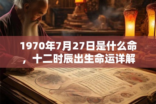 1970年7月27日是什么命，十二时辰出生命运详解