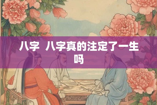 八字  八字真的注定了一生吗