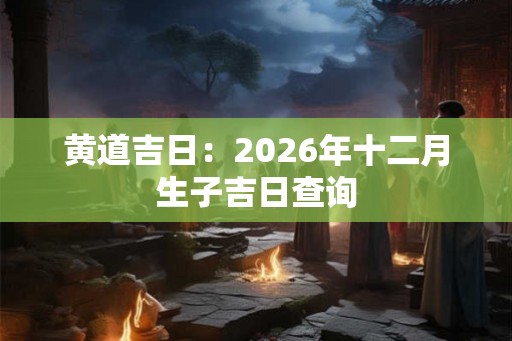 黄道吉日：2026年十二月生子吉日查询