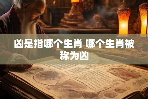 凶是指哪个生肖 哪个生肖被称为凶