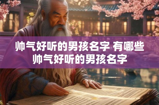 帅气好听的男孩名字 有哪些帅气好听的男孩名字