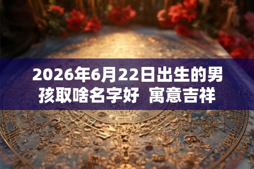 2026年6月22日出生的男孩取啥名字好  寓意吉祥