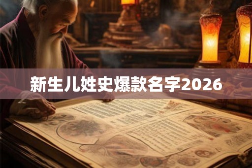 新生儿姓史爆款名字2026