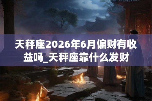 天秤座2026年6月偏财有收益吗_天秤座靠什么发财