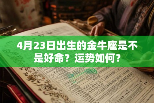 4月23日出生的金牛座是不是好命？运势如何？